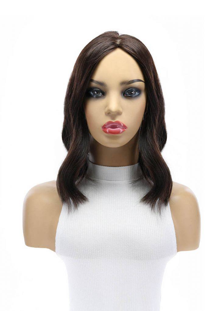 14" Emerald Silk Top Topper Dark Brown