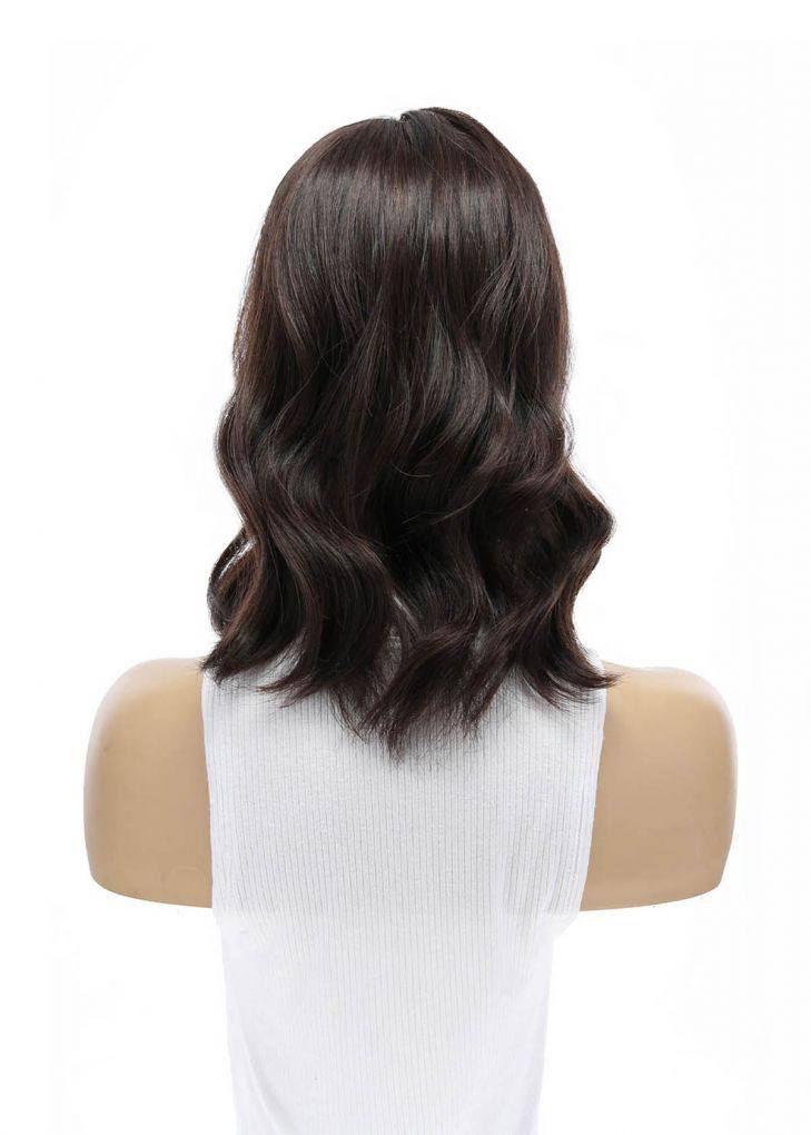 14" Emerald Silk Top Topper Dark Brown