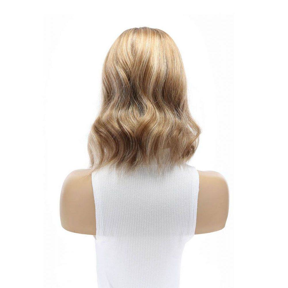 14" Emerald Silk Top Topper Medium Blonde