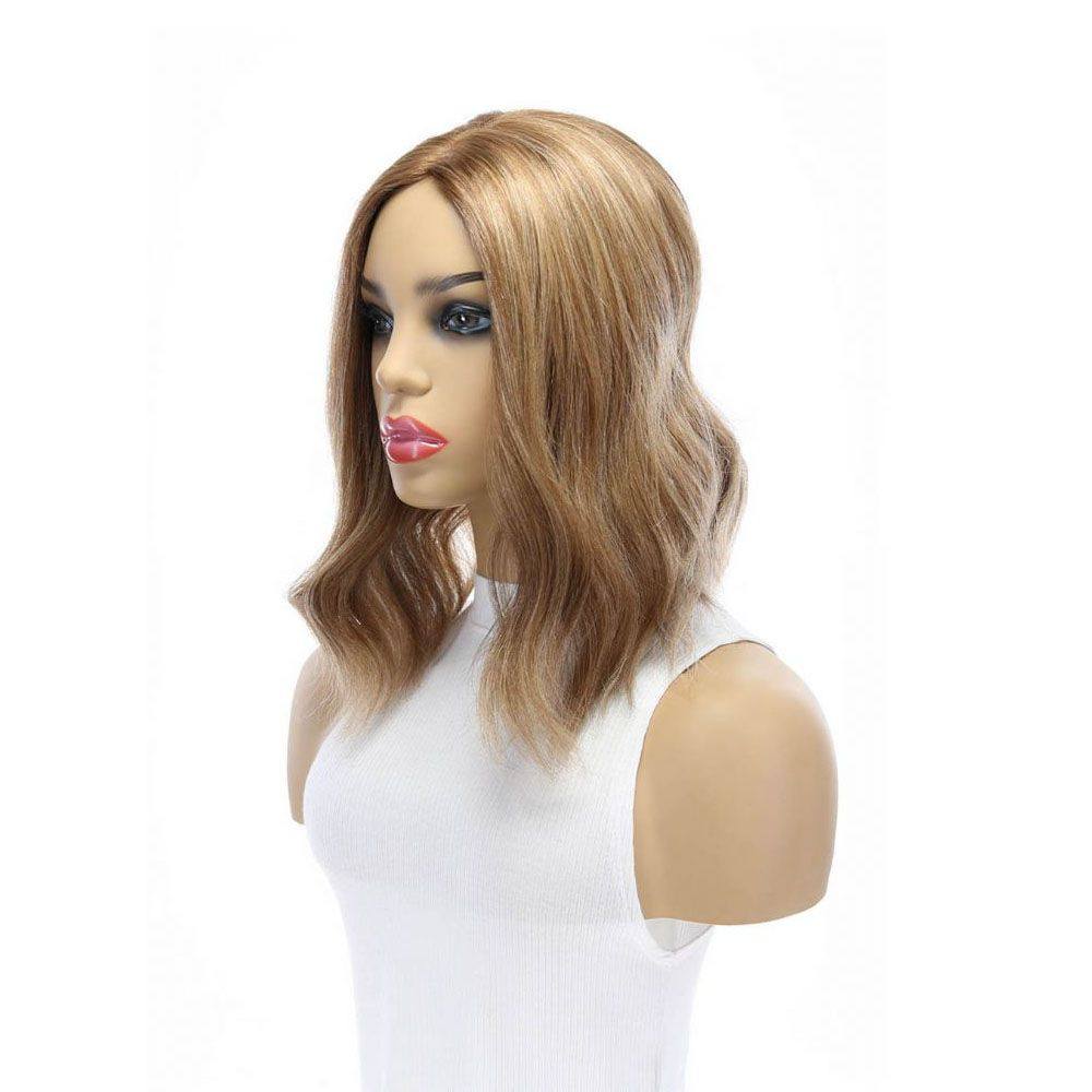 14" Emerald Silk Top Topper Medium Blonde