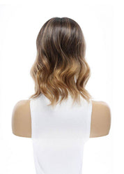 14" Emerald Silk Top Topper Medium Brown Ombre