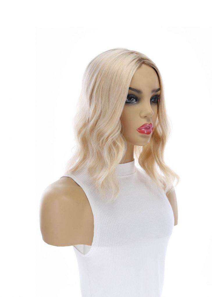 14" Emerald Silk Top Topper Platinum Blonde