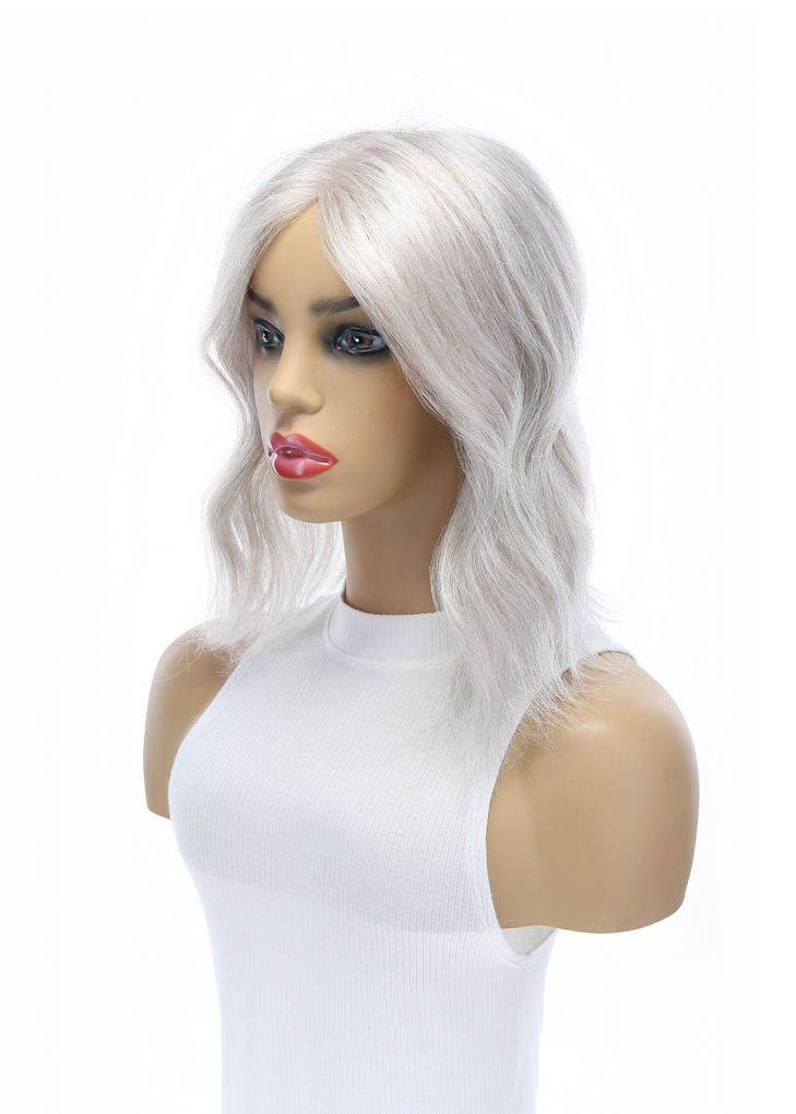 14" Topaz Lace Top Topper Snow Grey