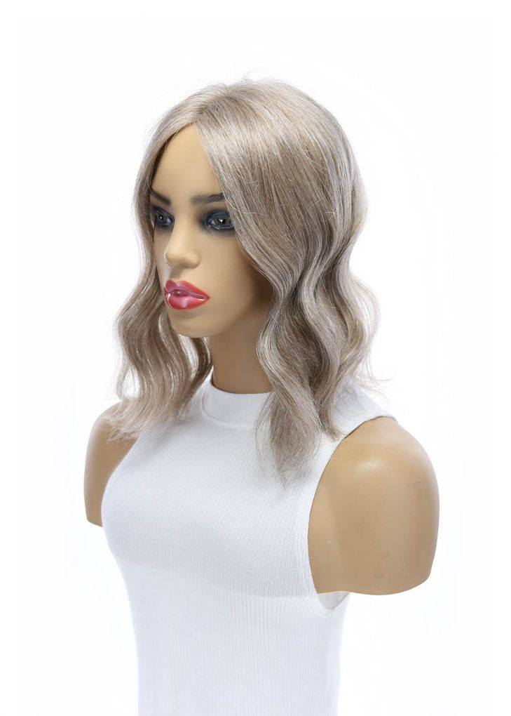 14" Topaz Lace Top Topper Champagne Grey