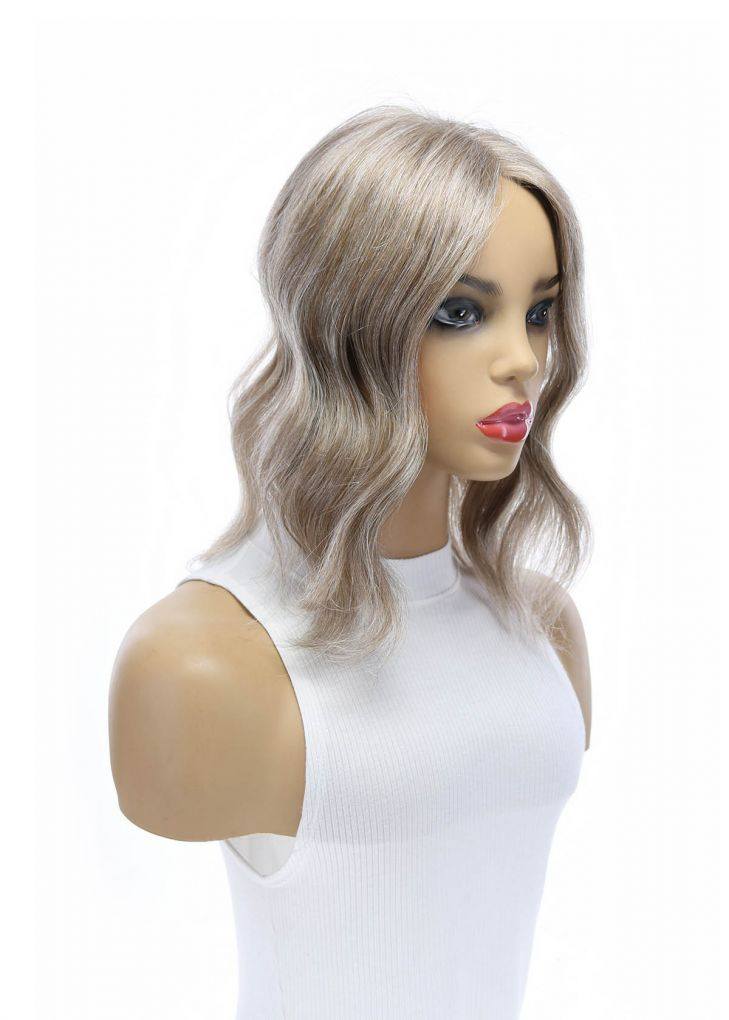 14" Topaz Lace Top Topper Champagne Grey