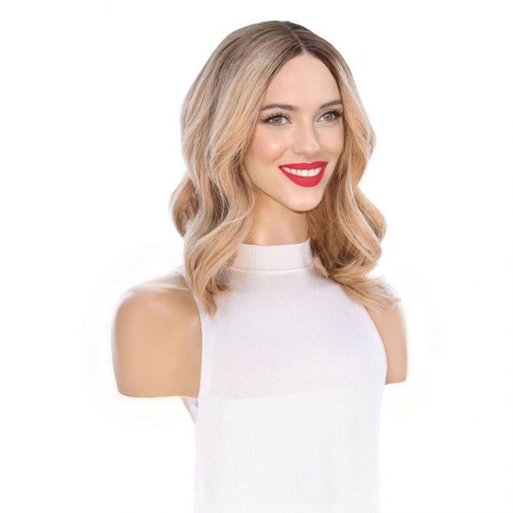 16" Divine Lace Top Wig Golden Blonde w/ Rooting