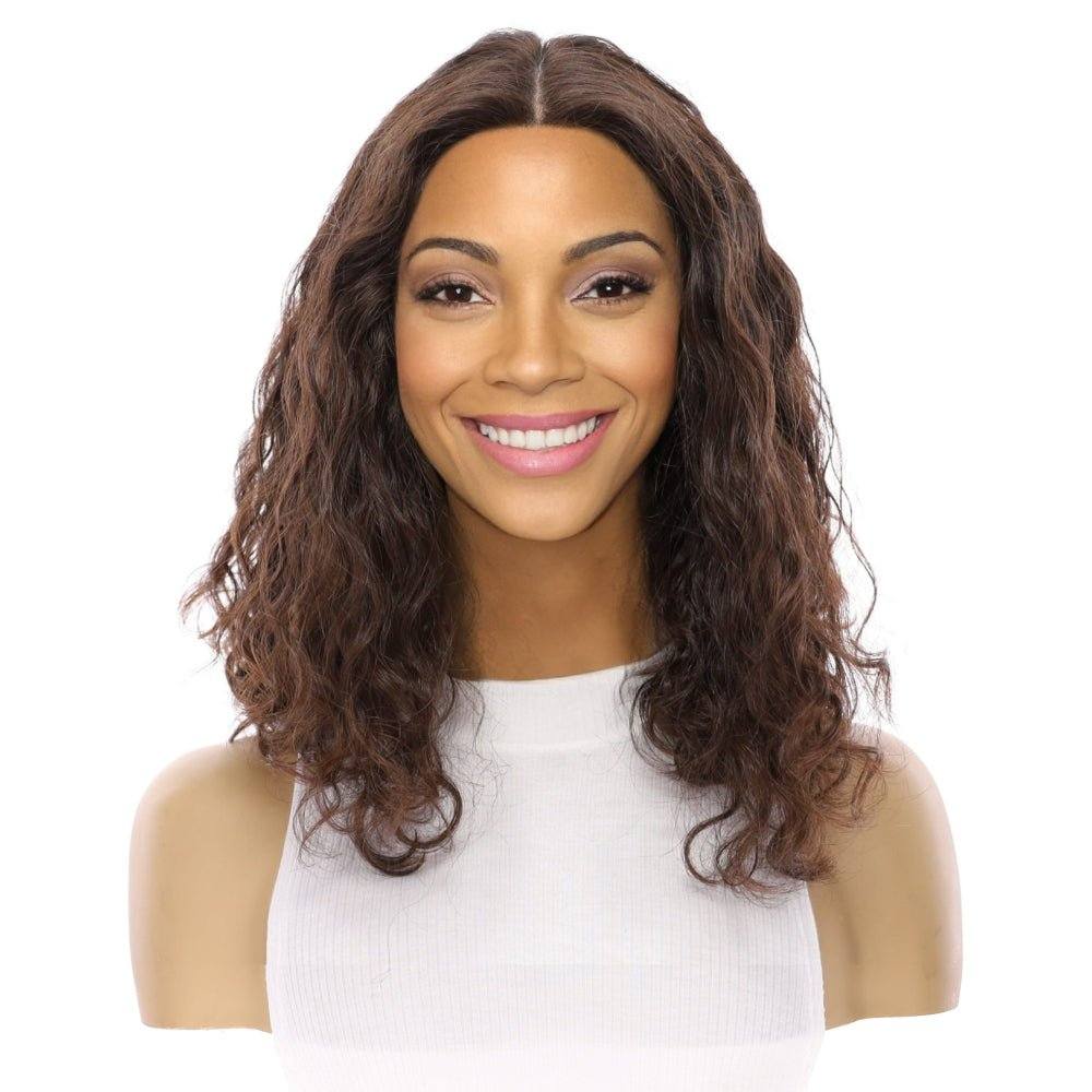 16" Divine Luxe Lace Top Wig #4 Dark Brown Wavy