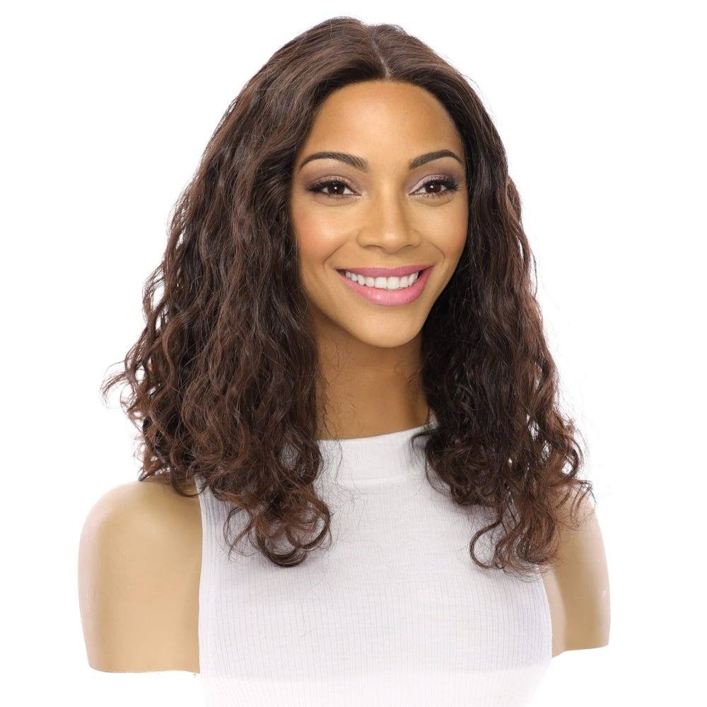16" Divine Luxe Lace Top Wig #4 Dark Brown Wavy