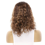 16" Divine Lace Top Topper Medium Brown Balayage Wavy