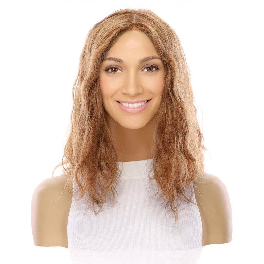 16" Princess Skin Top Wig Strawberry Blonde Wavy