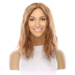 16" Princess Skin Top Wig Strawberry Blonde Wavy