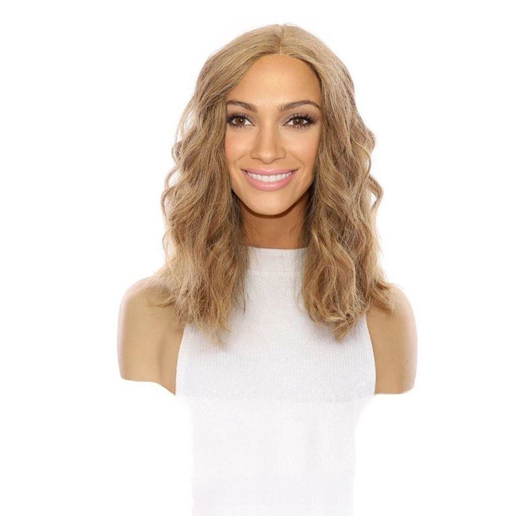 16" Divine Luxe Lace Top Wig #14 Warm Dark Blonde Wavy