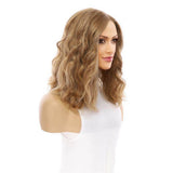 16" Divine Luxe Lace Top Wig #14 Warm Dark Blonde Wavy