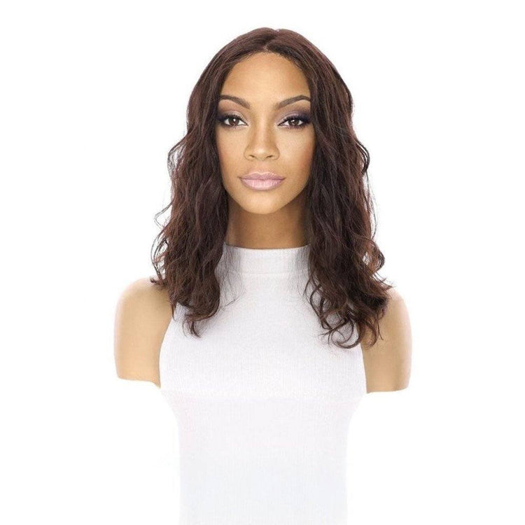 16" Divine Luxe Lace Top Wig #1B Black Wavy