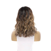 16" Divine Luxe Lace Top Wig #Dark Brown w/ Honey Balayage & Face Framing Wavy