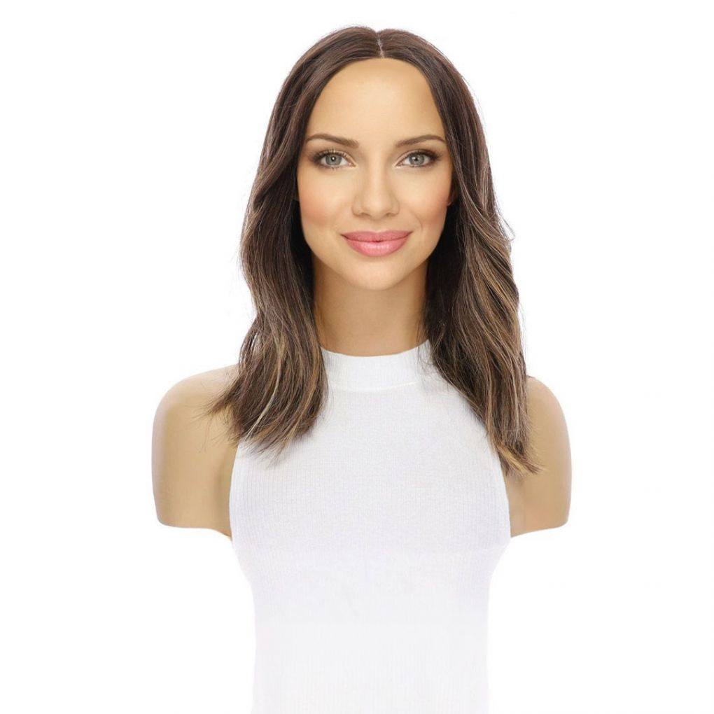 16" Divine Lace Top Wig Dark Brown Balayage