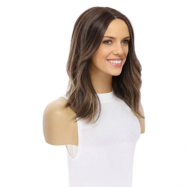 16" Divine Lace Top Wig Dark Brown Balayage