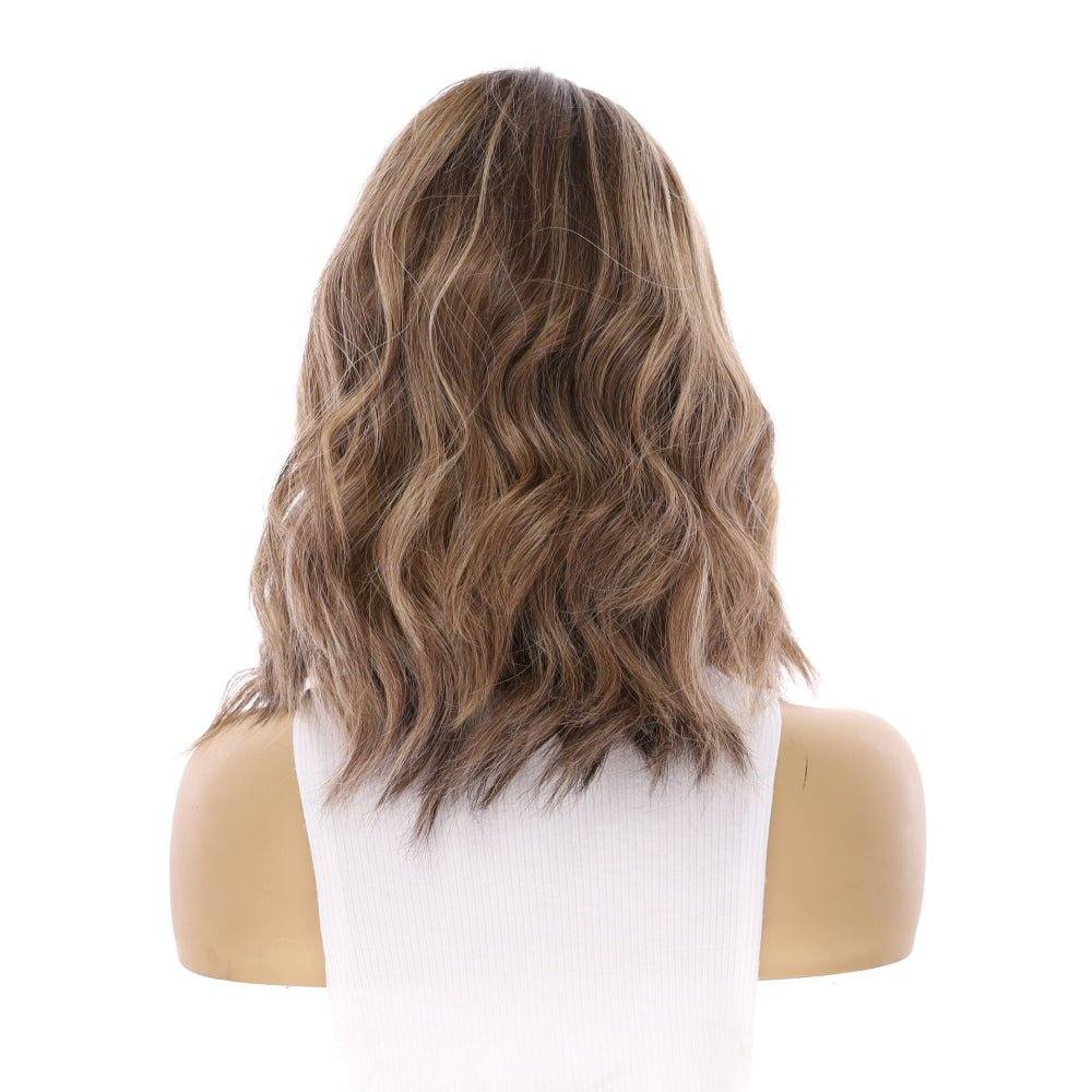 16" Divine Lace Top Wig Medium Brown w/ Highlights