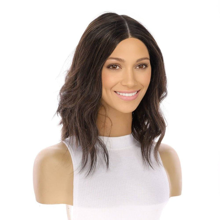 16" Divine Lace Top Wig Soft Black w/ Highlights