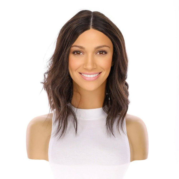16" Divine Lace Top Wig Soft Black w/ Highlights