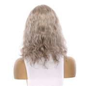 16" Divine Lace Top Topper Champagne Grey Wavy
