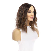 16" Divine Lace Top Topper Dark Brown Balayage Wavy