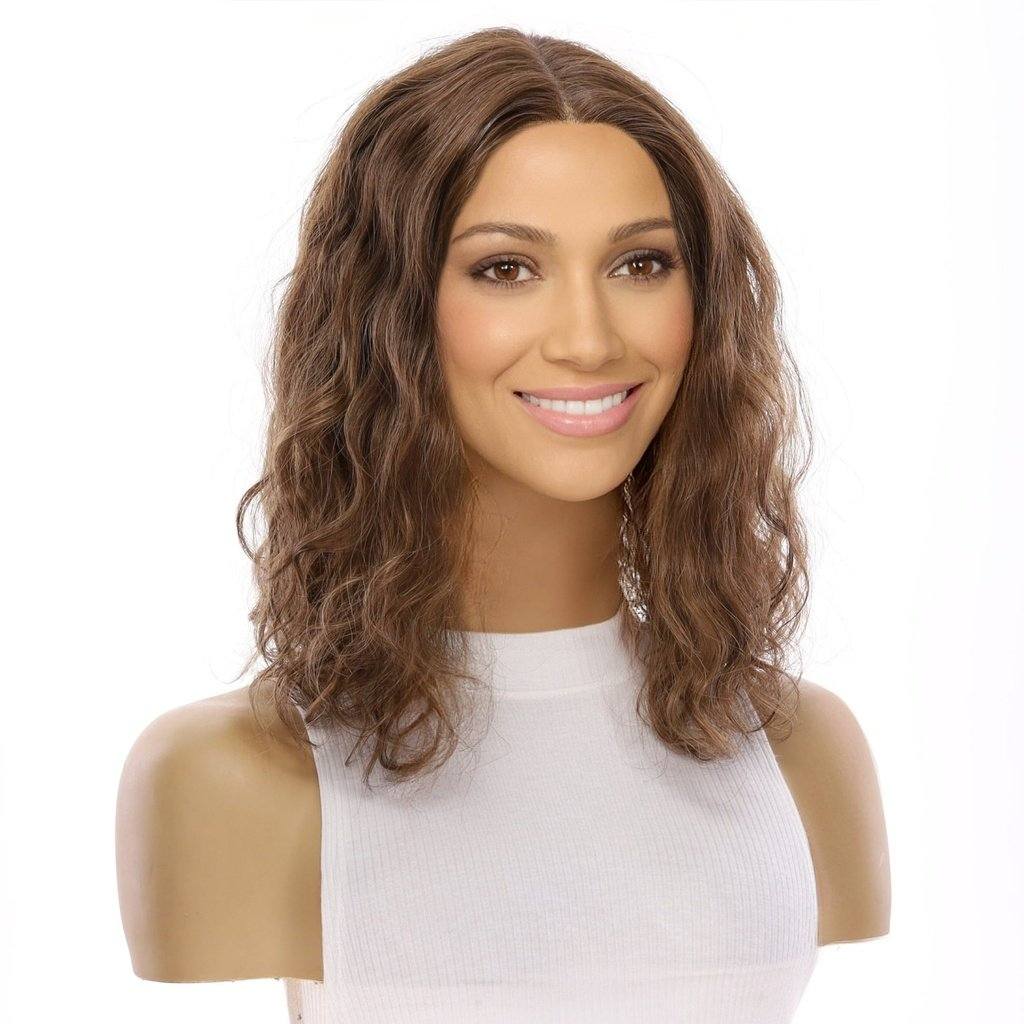 16" Divine Lace Top Topper Medium Brown Babylight Wavy