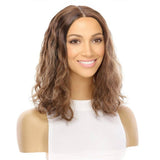 16" Divine Lace Top Topper Medium Brown Balayage Wavy