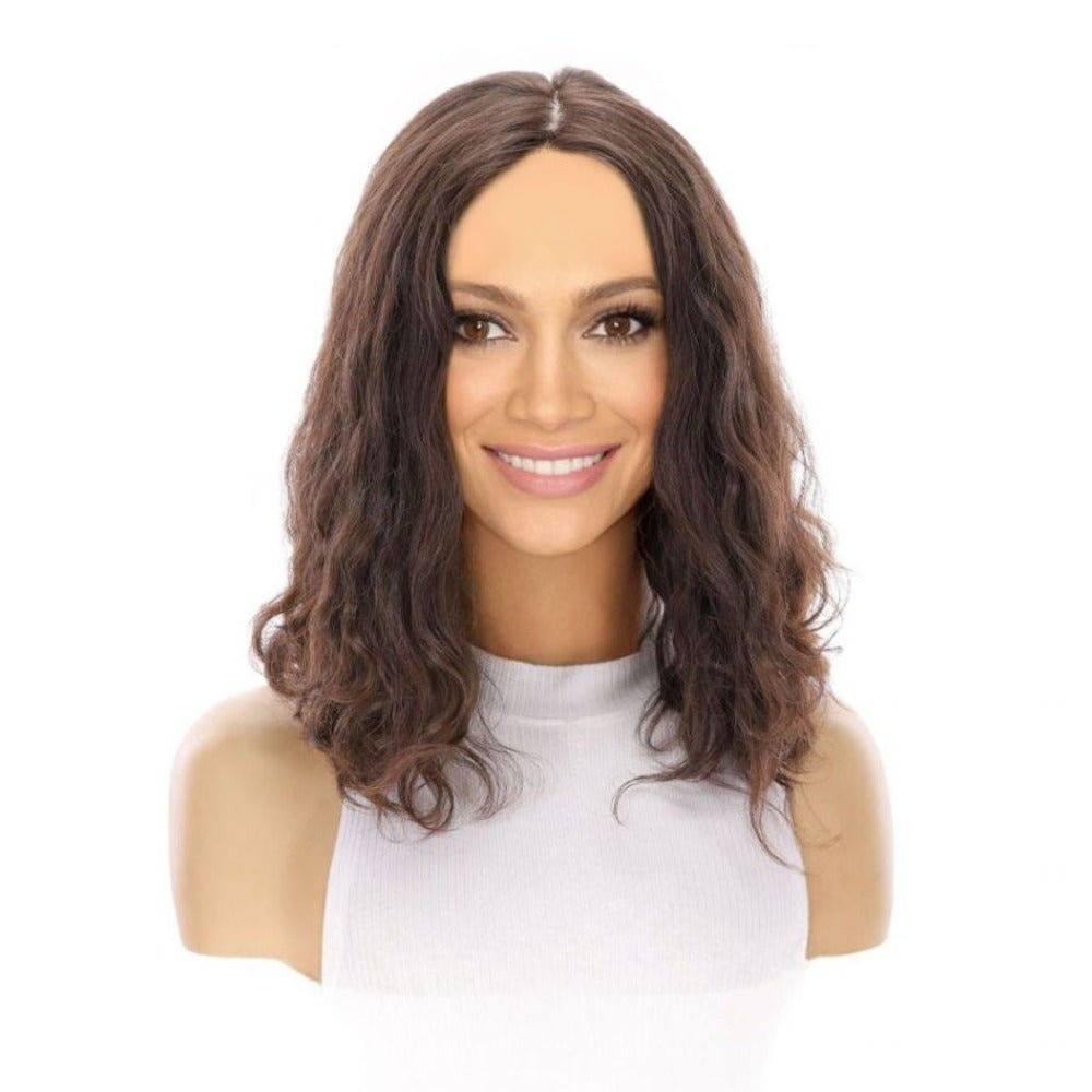 16" Luxe Silk Top Wig #4 Dark Brown Wavy