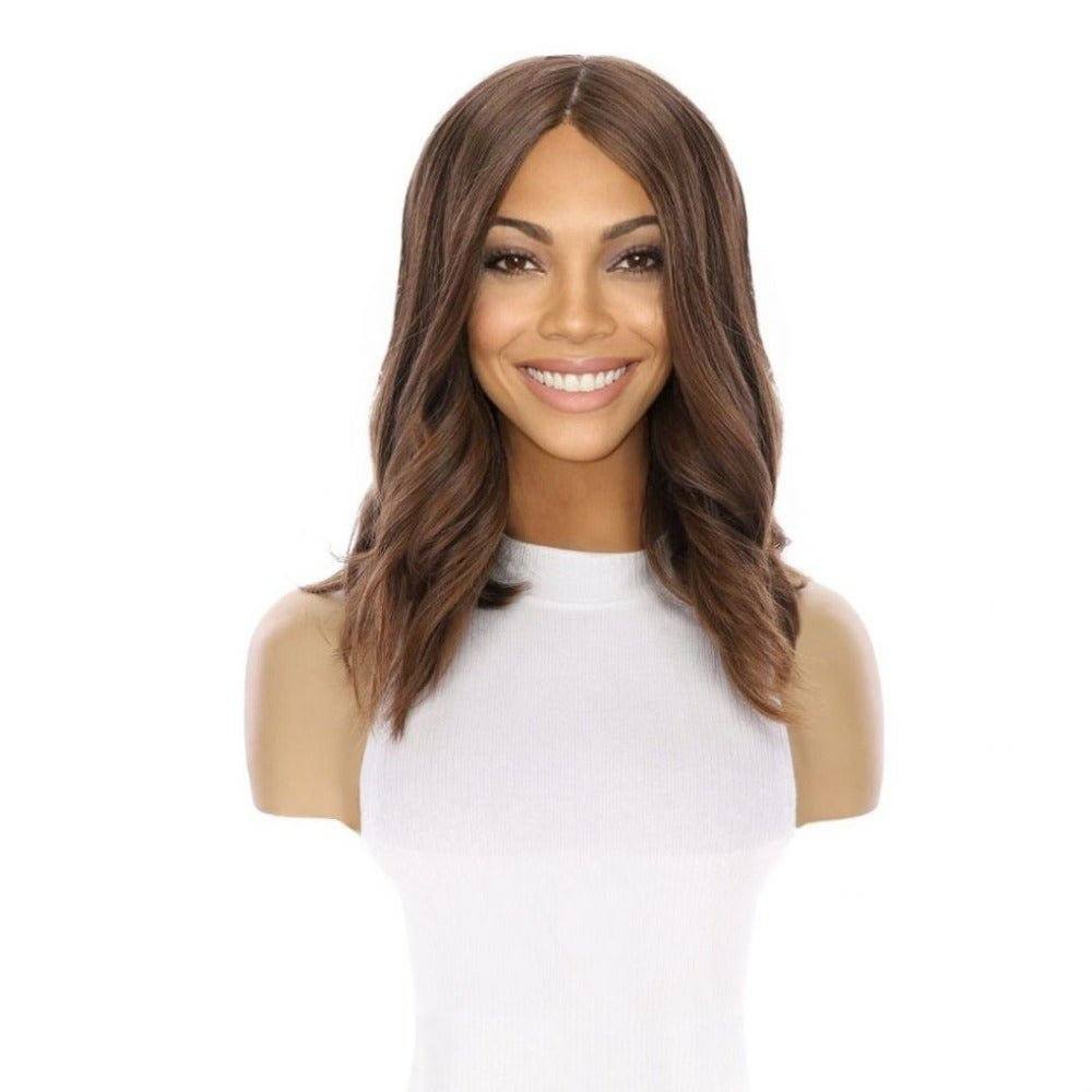 16" Luxe Silk Top Wig #8 Warm Medium Brown