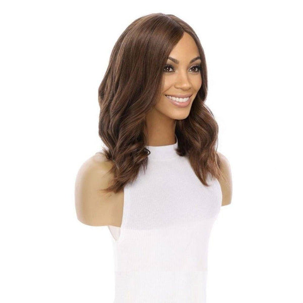 16" Luxe Silk Top Wig #8 Warm Medium Brown