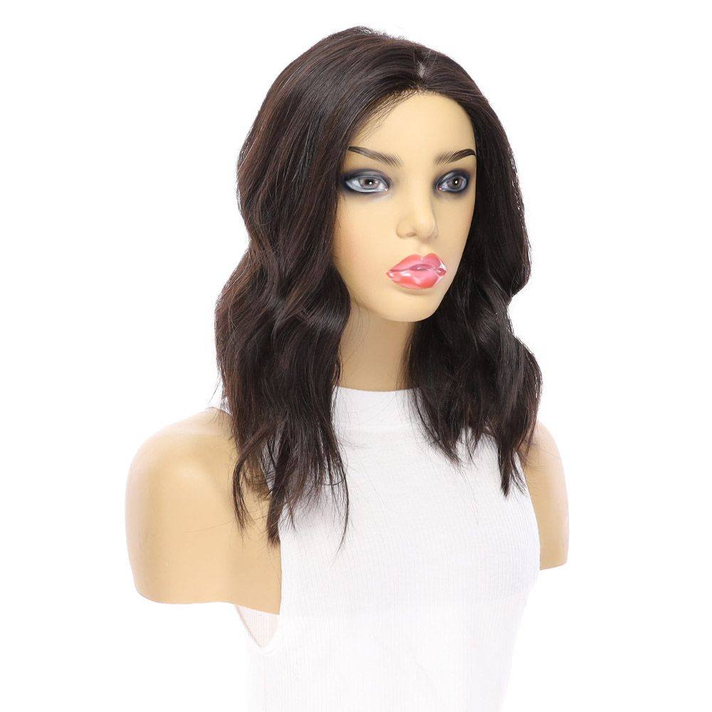 16" Princess Silk Top Wig Soft Black