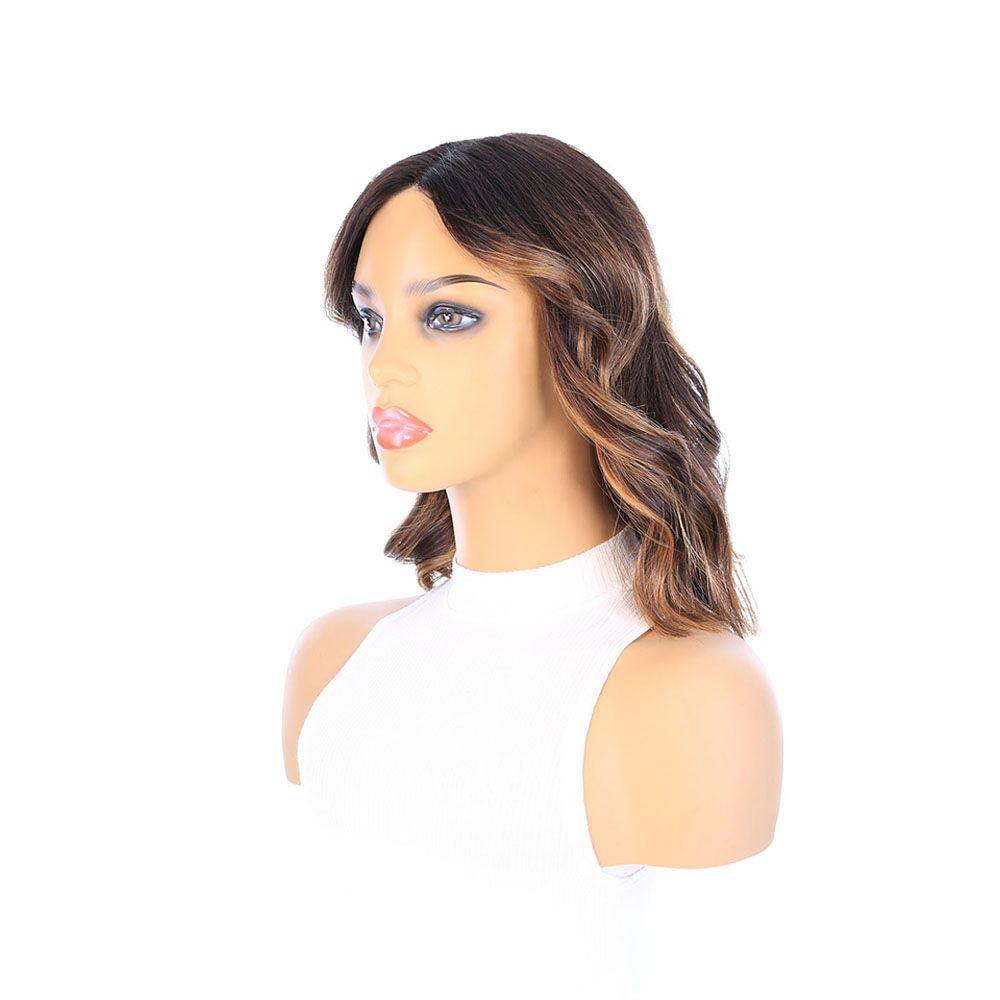 16" Divine Luxe Lace Top Wig #Dark Brown w/ Honey Blonde Balayage