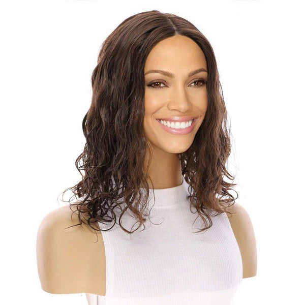 16" Luxe Silk Top Wig #5 Warm Dark Brown Wavy
