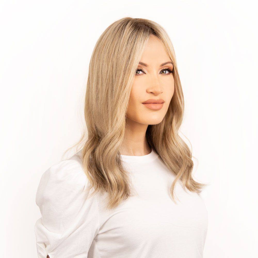 18" Topaz Lace Top Topper Ash Blonde