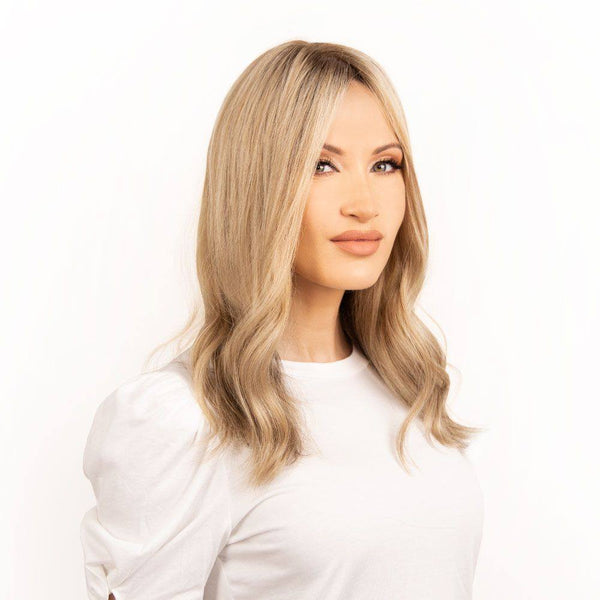 18" Topaz Lace Top Topper Ash Blonde