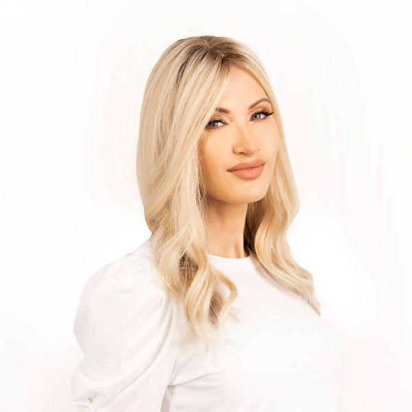 18" Topaz Lace Top Topper Beige Blonde