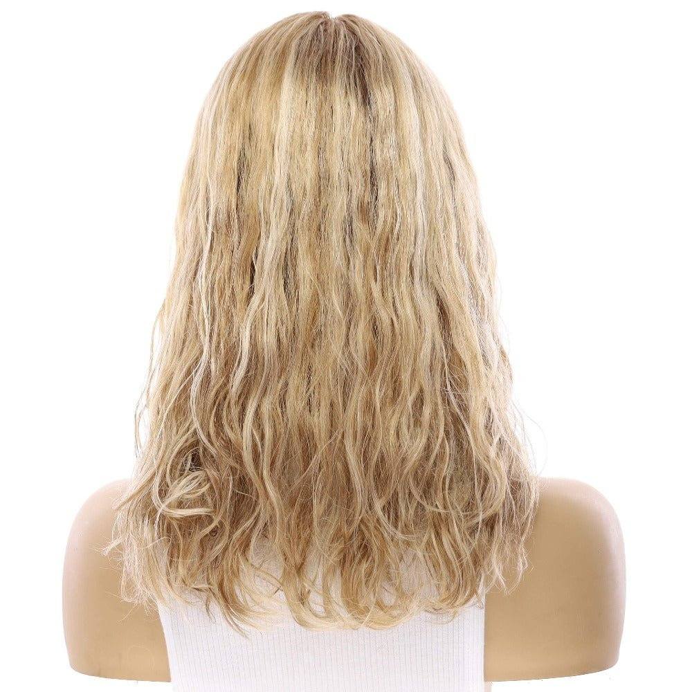 18" Princess Silk Top Wig Ash Blonde Wavy