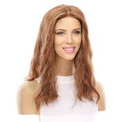 18" Princess Silk Top Wig Copper Wavy