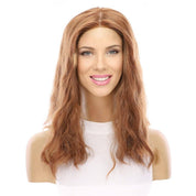 18" Princess Silk Top Wig Copper Wavy