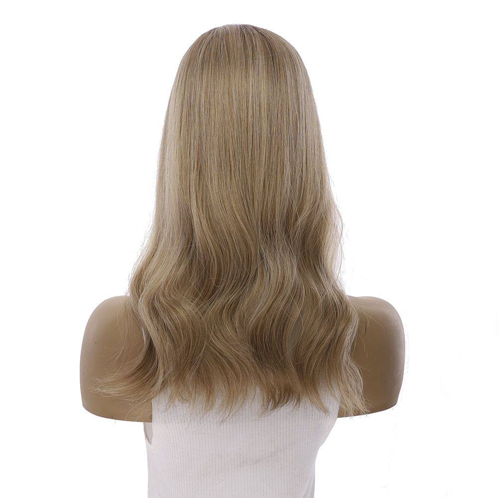 18" Emerald Silk Top Topper Ash Blonde