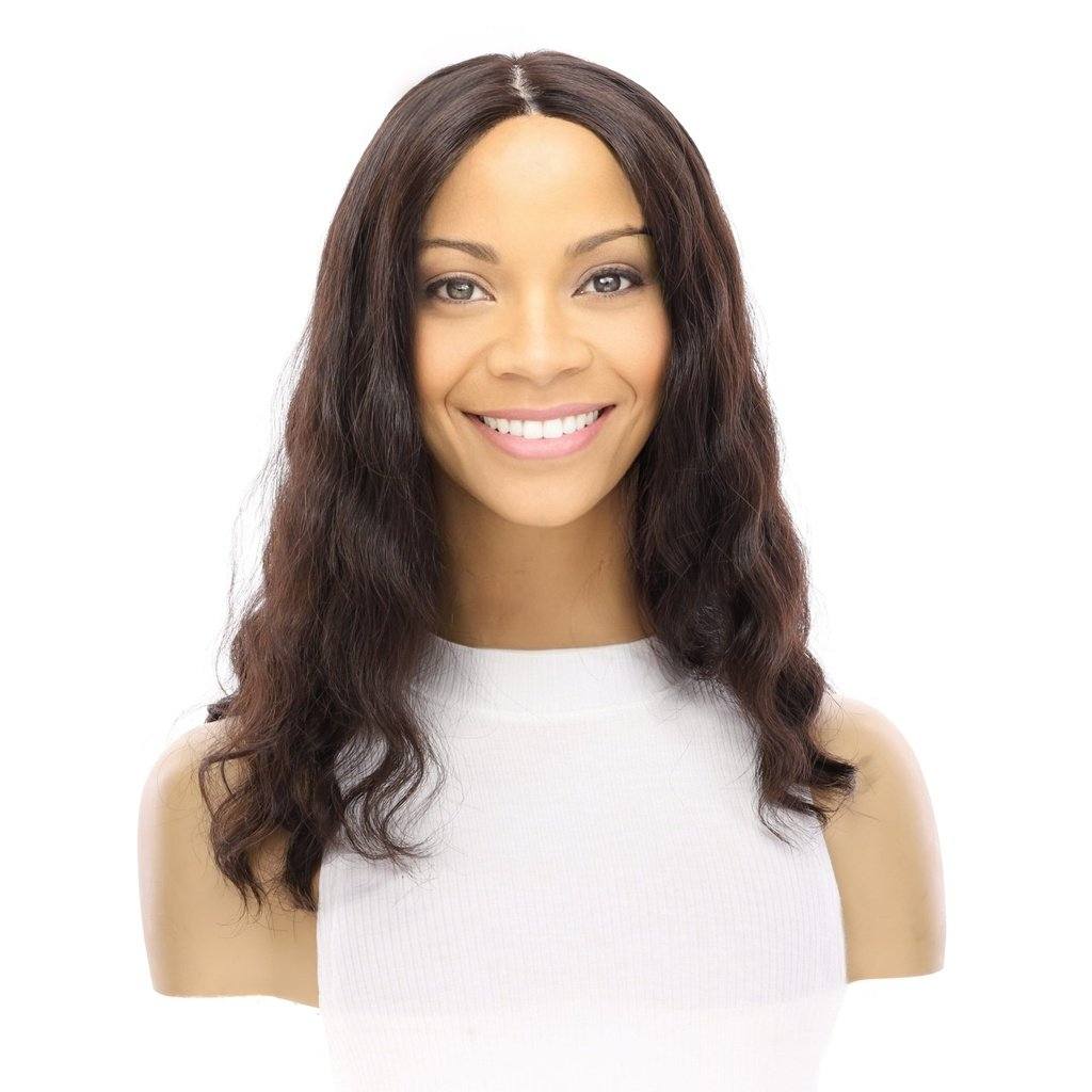 18" Princess Silk Top Wig Natural Black Wavy