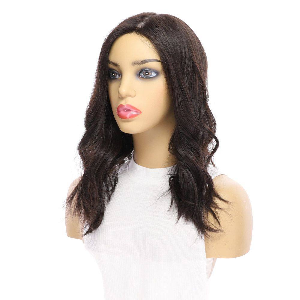 18" Princess Silk Top Wig Soft Black