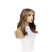 20" Secret Lace Top Wig #1B Black w/ Balayage & Wispy Bang
