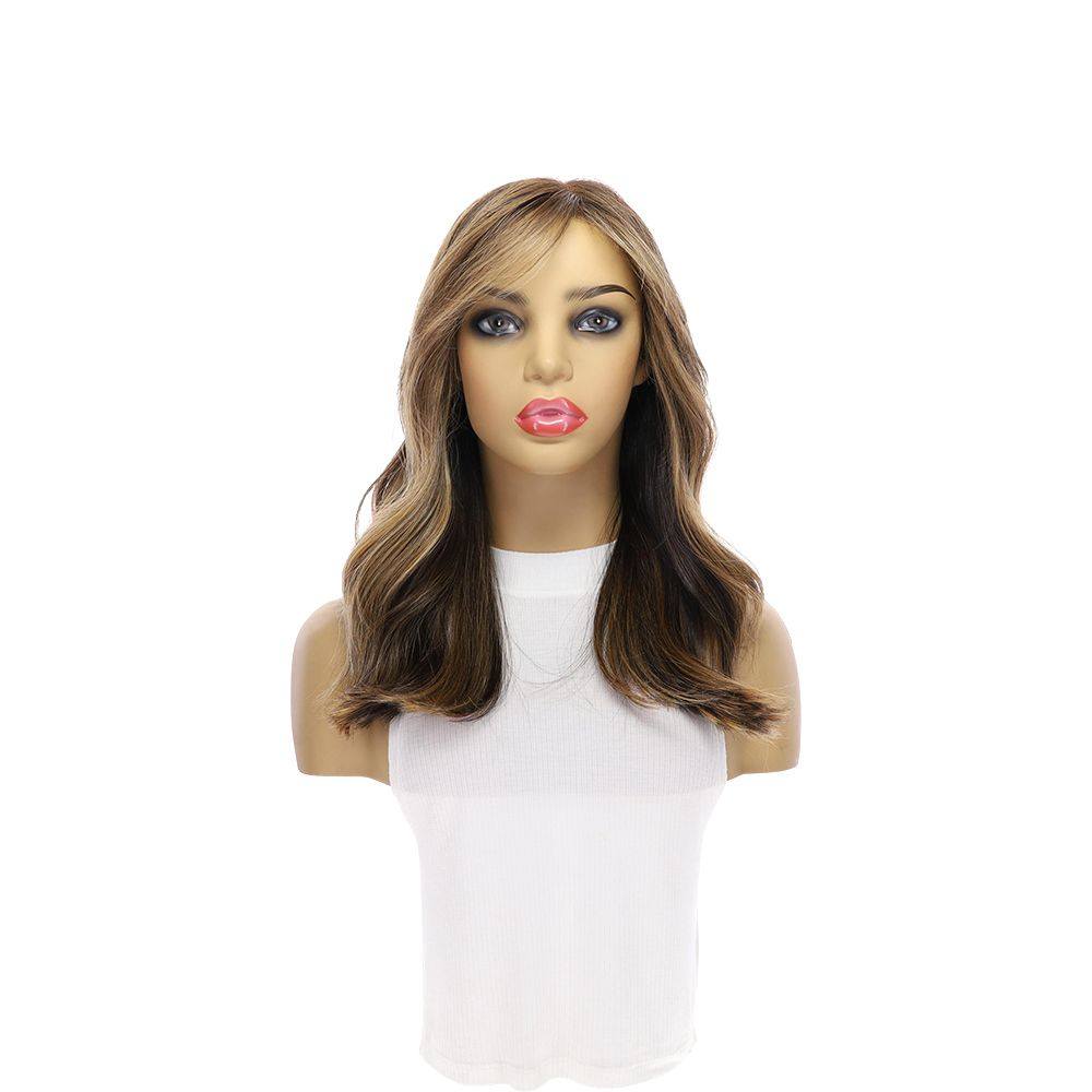 20" Secret Lace Top Wig #1B Black w/ Balayage & Wispy Bang