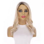18" Topaz Lace Top Topper Platinum Blonde w/ Partial Rooting