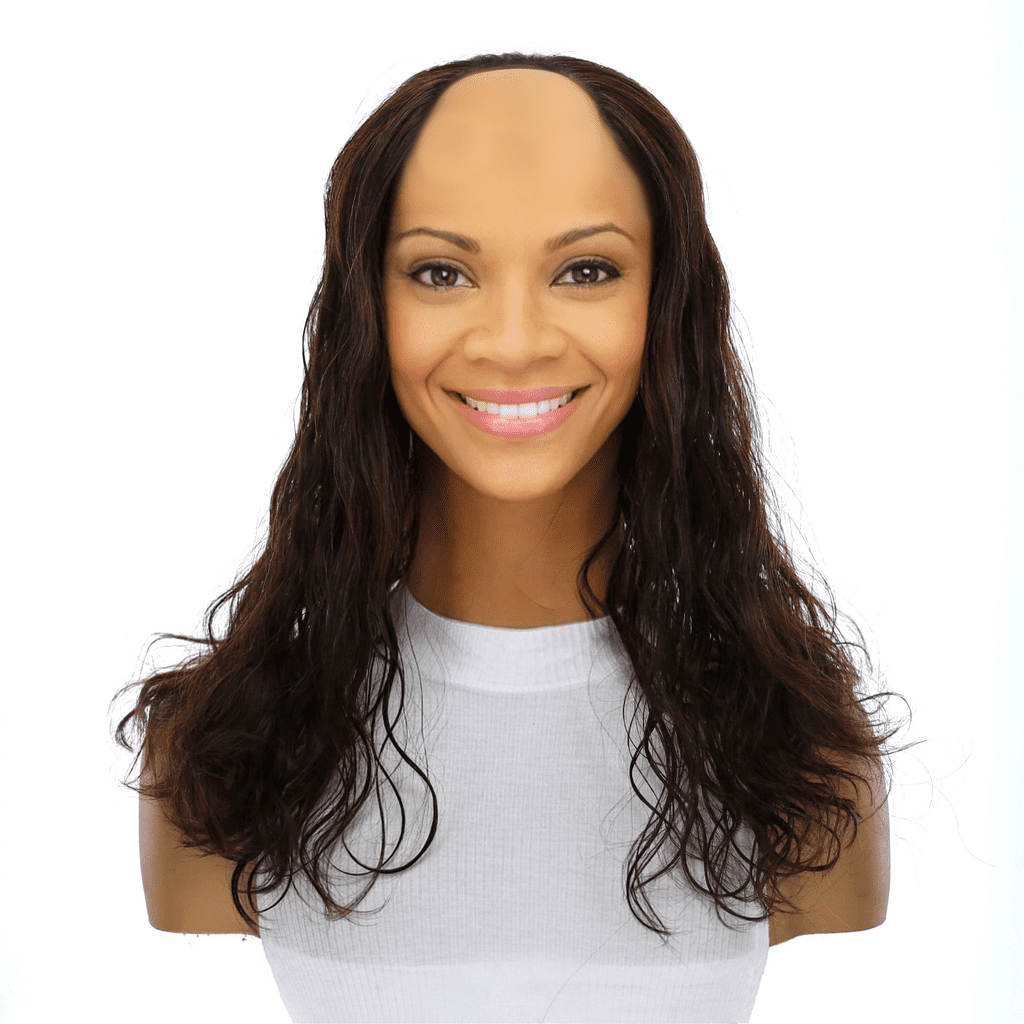 18" U-Shape Topper Dark Brown Wavy