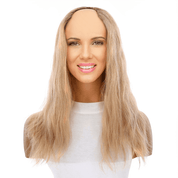 18" U-Shape Topper Golden Blonde Wavy