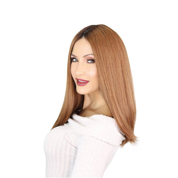 Grace Silk Top Wig Copper w/ Partial Rooting - 19" Nicole