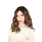 19" Nicole Silk Top Wig Medium Brown Babylight w/ Rooting